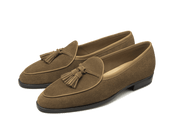 Grand Seine Tassel Loafers in Hazel Noble Suede