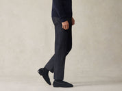 Sagan Classic Tassel Loafers in Obsidian Black Asteria Suede with Grip