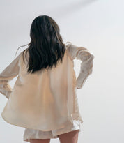 Ivory - Oversized Silk Shirt