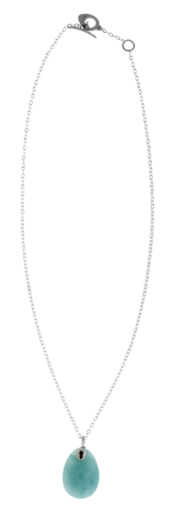 Amazonite pendant with diamond
