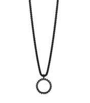 Tateossian Black IP plated stainless steel Lens Gear necklace