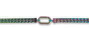 Tateossian Multi-Colour Iridescent Stainless Steel Kaleidoscope Amulet Necklace