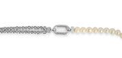 Tateossian Stainless steel Catena Isaac necklace with white pearls