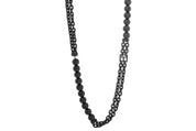 Tateossian IP Black Plated Stainless Steel Catena Isaac Necklace