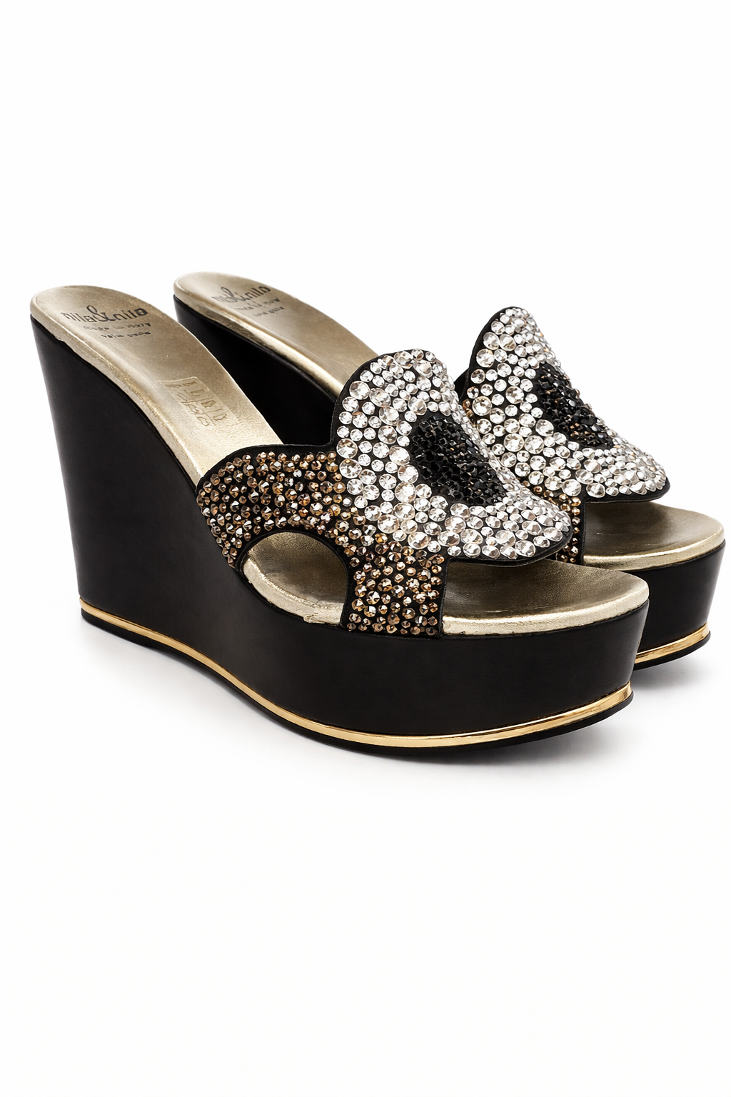 Nila&Nila wedge slides crystals Size 39