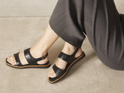 Nuage Sandal in Black Nappa