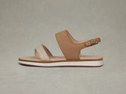 Nuage Sandal in Natural Silk and Nubuck