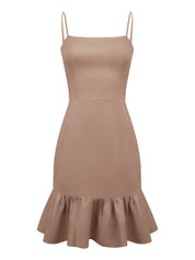 Mini Bodycon Dress With Flounce