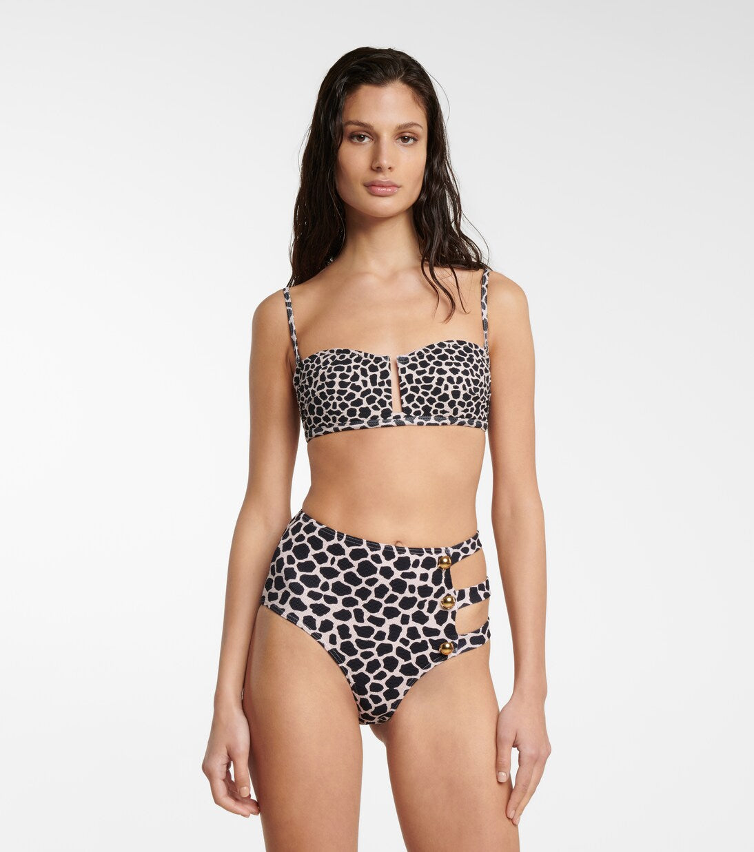ALEXANDRA MIRO DELLA BIKINI BOTTOM BLACK GIRAFFE S
