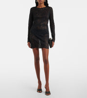 ALEXANDRA MIRO GENEVIEVE MINI DRESS BLACK LACE M