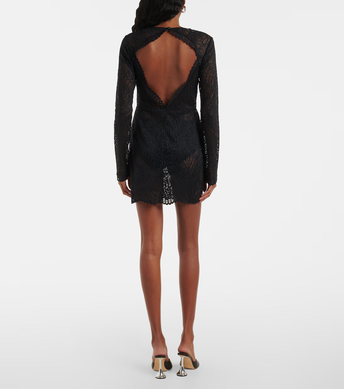 ALEXANDRA MIRO GENEVIEVE MINI DRESS BLACK LACE M