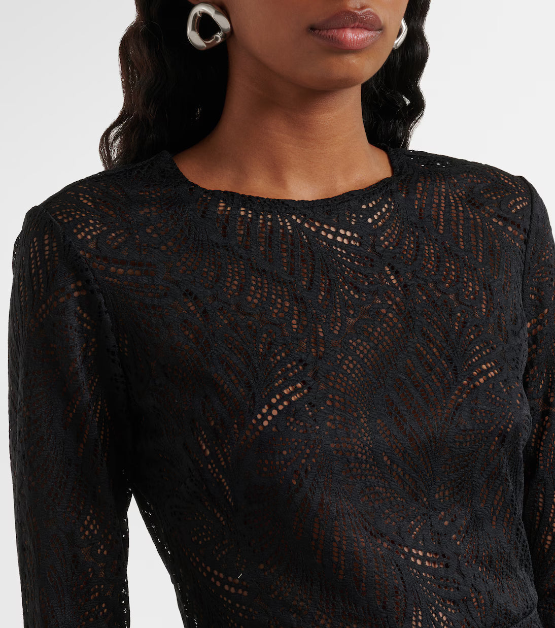 ALEXANDRA MIRO GENEVIEVE MINI DRESS BLACK LACE M