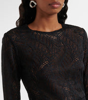 ALEXANDRA MIRO GENEVIEVE MINI DRESS BLACK LACE M