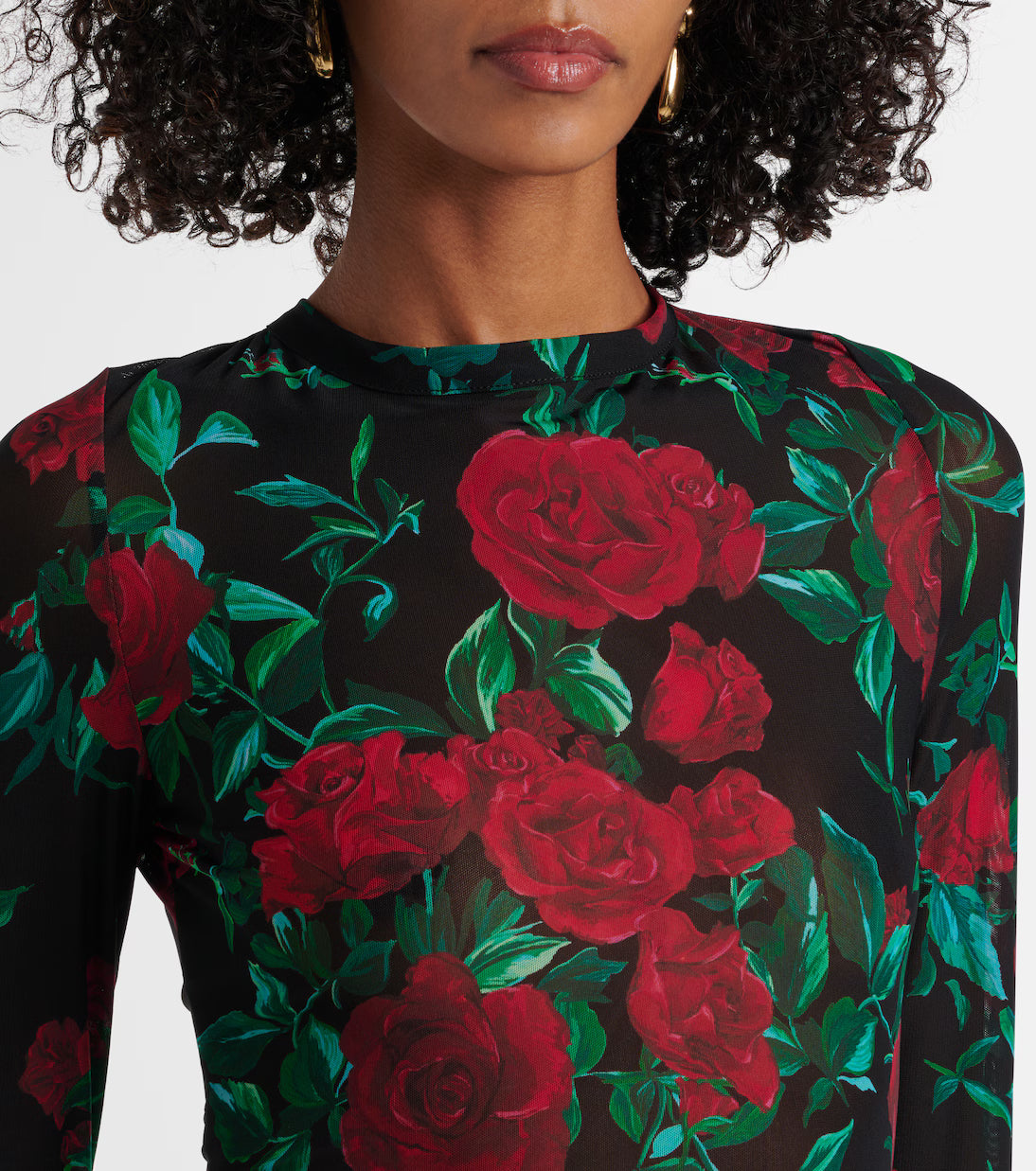 ALEXANDRA MIRO SELENE DRESS BLACK ROSE L