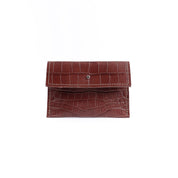 Red Brown Leather Pouch