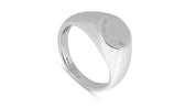 Tateossian Signature Lock Ring in Rhodium Plated Silver (S Size)