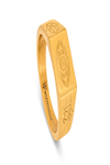 Yellow gold plated stainless steel Protective Amulet ring