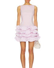 Elliatt Saphine Ruffle Mini Dress - Pink Size S/UK8