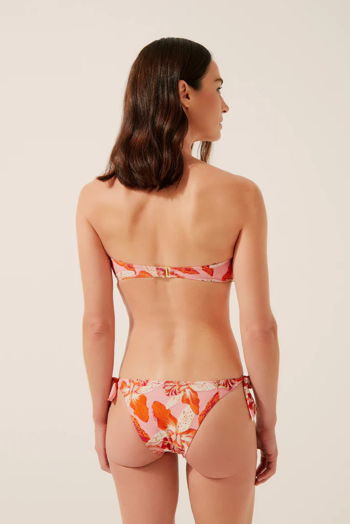 Poá Orchid Bandeau Bikini Top With Pleats S1258B1396