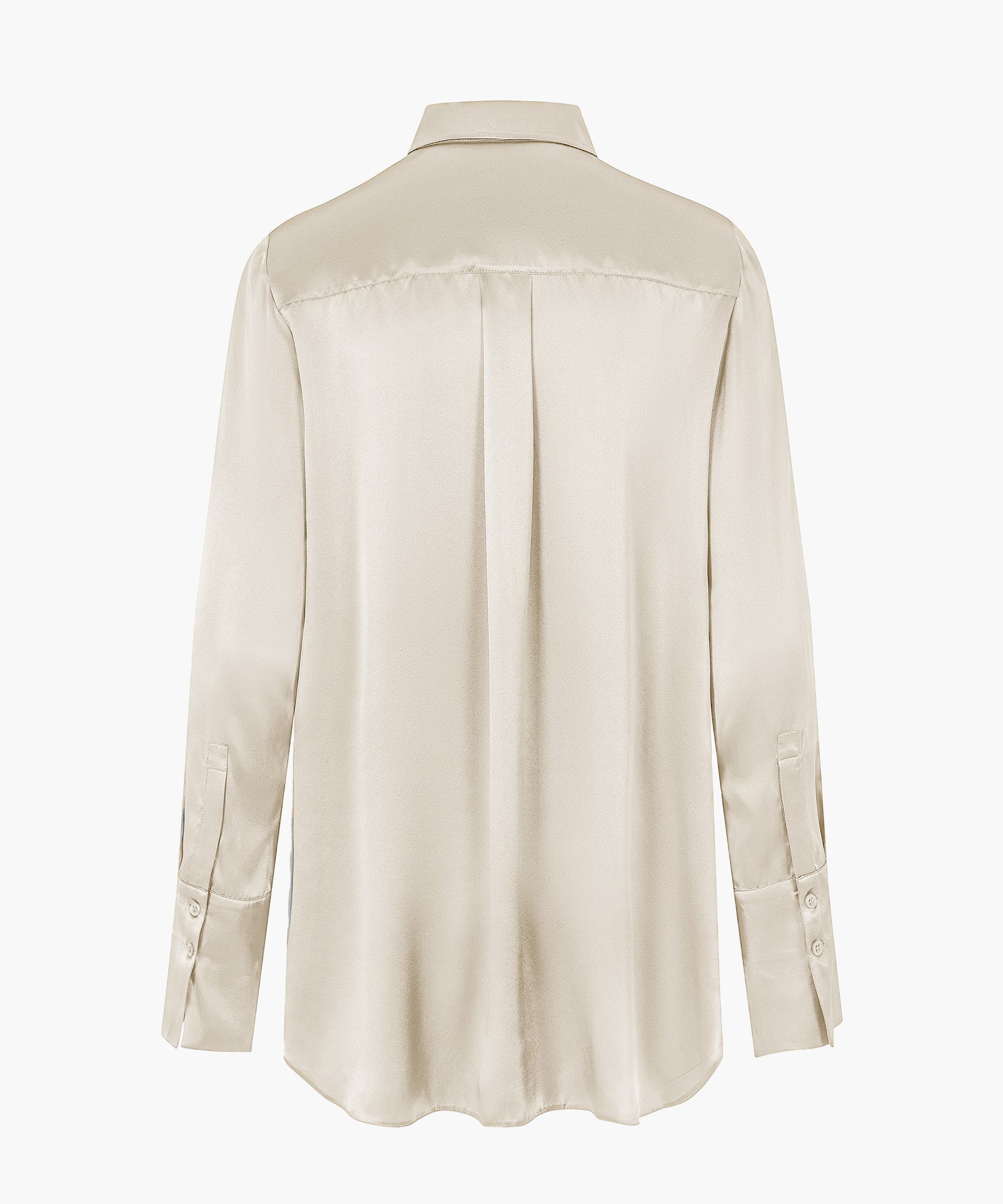 Ivory - Oversized Silk Shirt