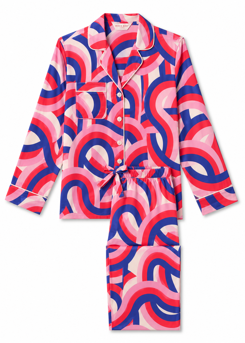 Derek Rose Women's Pyjamas - Red/Blue
