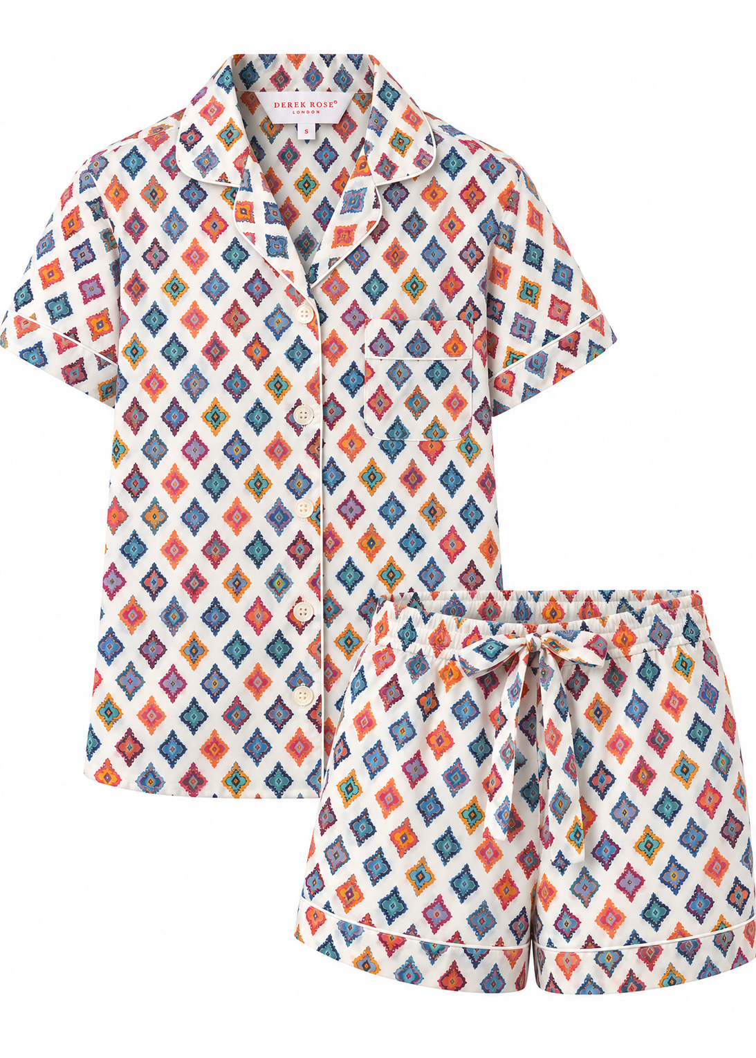 Derek Rose Women's Short Pyjama Set - Multicolour