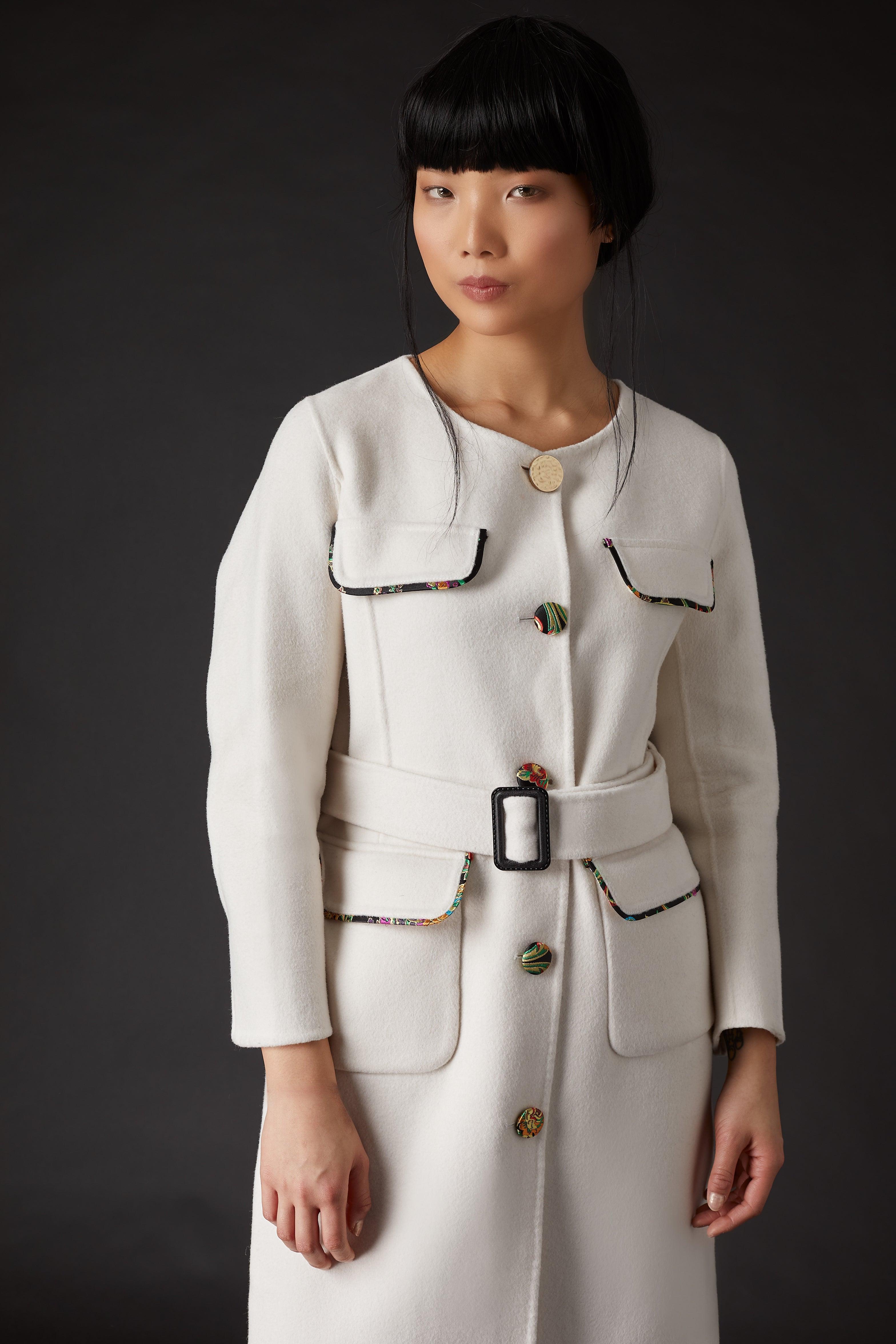 SKYLENCE - Lin Military Coat White - SAMPLE SALE LONDON 