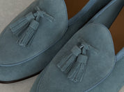 Sagan Classic Tassel Loafers in Thunder Blue Asteria Suede