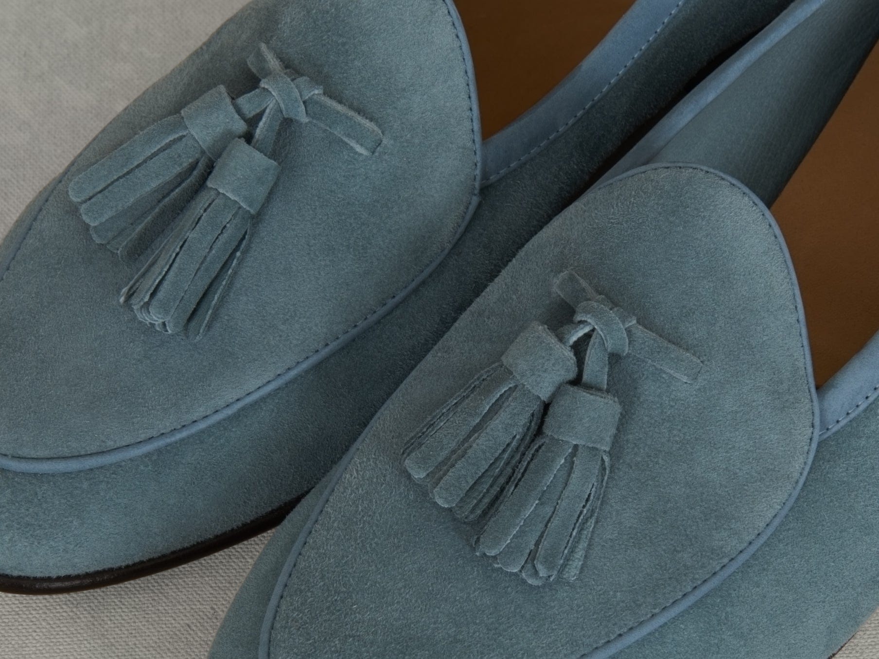 Sagan Classic Tassel Loafers in Thunder Blue Asteria Suede