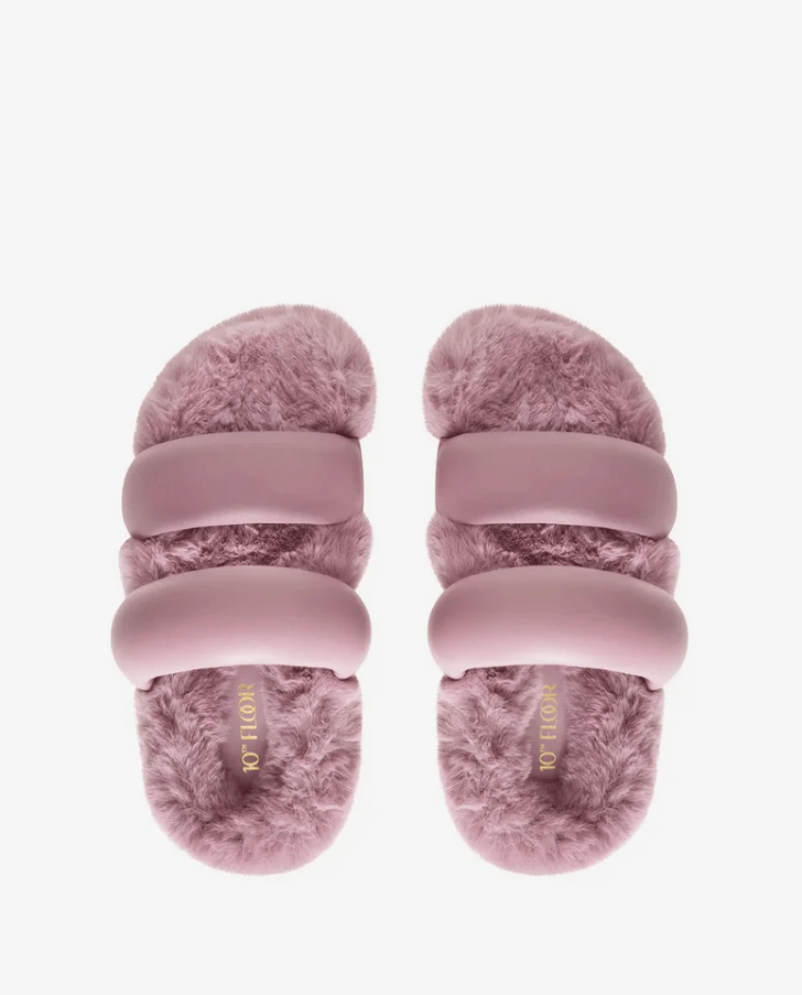 10TH FLOOR - SILVERLAKE SLIDES - MAUVE - SAMPLE SALE LONDON 