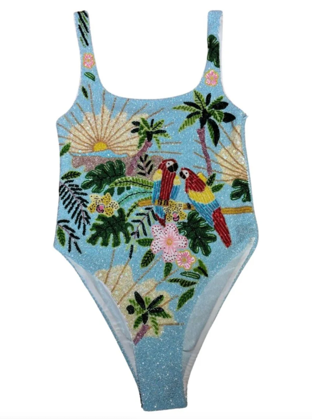 Oceanus Pandora hand-beaded swimsuit