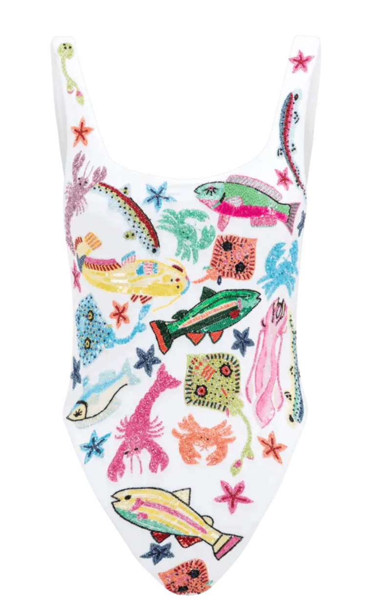 Oceanus Arizona White Swimsuit