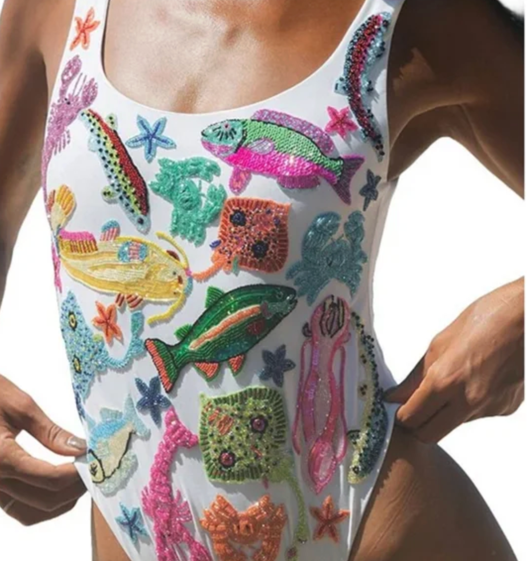 Oceanus Arizona White Swimsuit