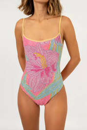 Oceanus Tiffany Beaded Swimsuit