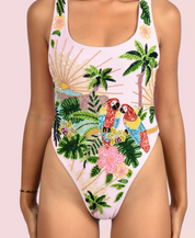 Oceanus Pandora hand-beaded swimsuit