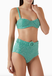 Oceanus Athena Beaded Bikini Top