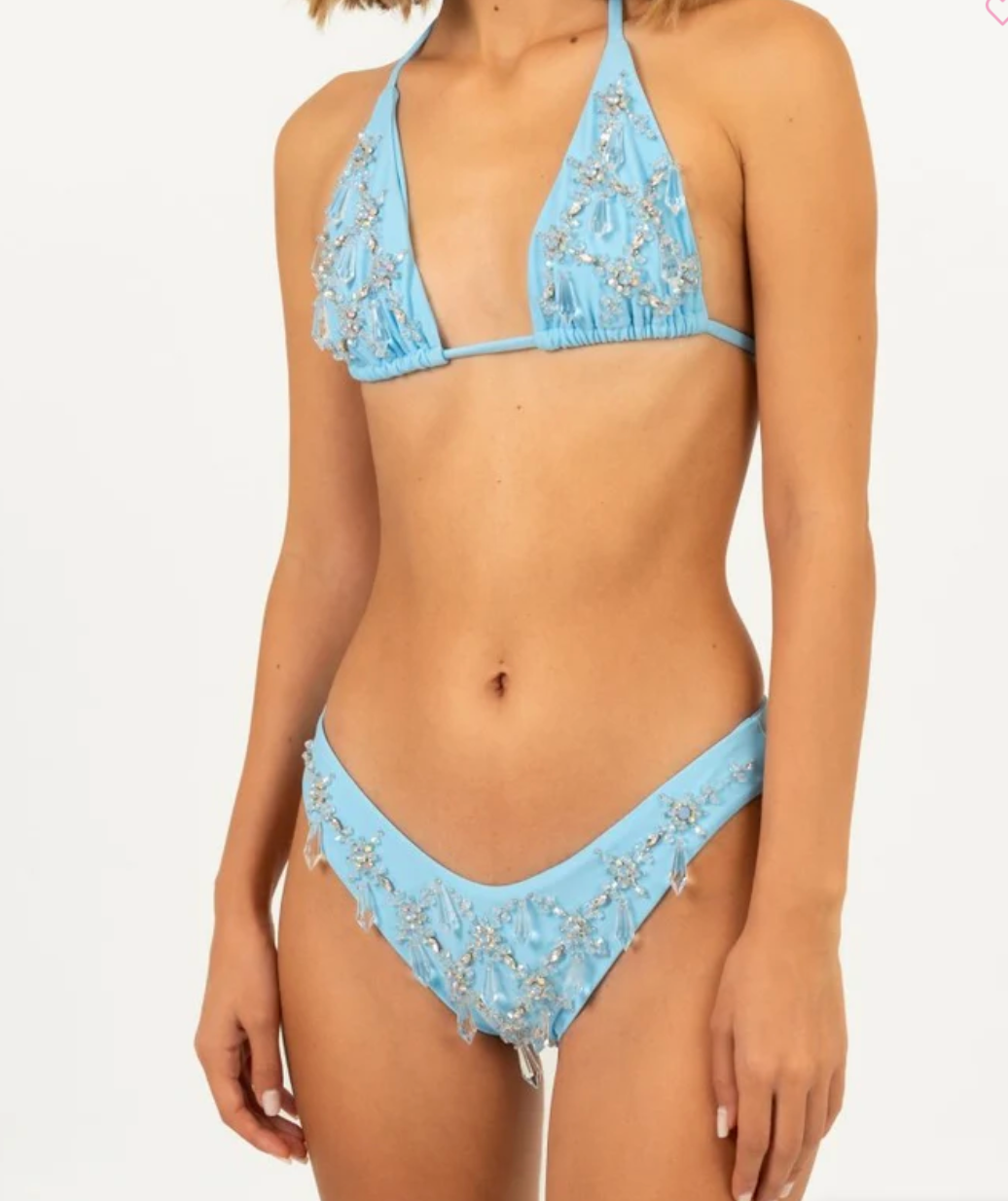 Oceanus Calliope Luxury Crystal Bikini Top