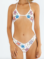 Oceanus Marissa Hand Embroidered Luxe Bikini Bottom