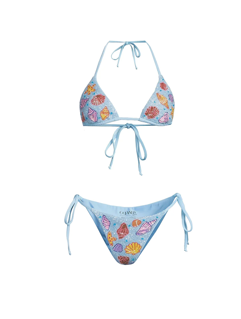 Oceanus - Daphne Sea Embellished Bikini Bottom