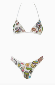 Oceanus Jellyfish Beaded Bikini Top