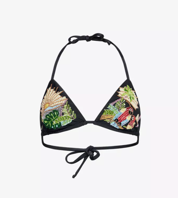 Oceanus Charli Embellished Tropical Bikini