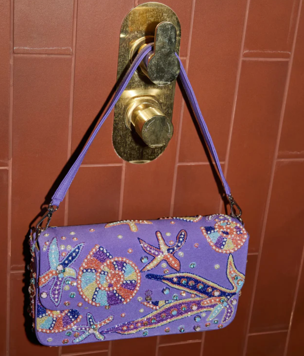 Oceanus Selene Georgette Bag – Lilac