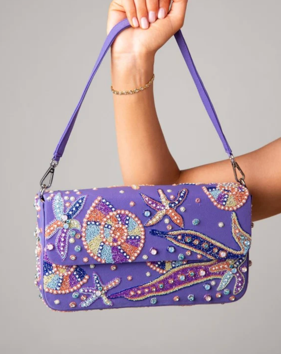 Oceanus Selene Georgette Bag – Lilac