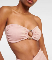 ALEXANDRA MIRO CARLOTTA BLUSH METALLIC TOP XS