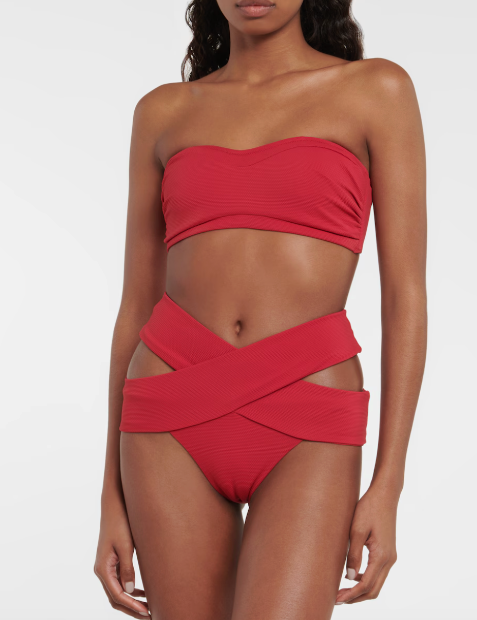 ALEXANDRA MIRO TARA BIKINI TOP RED