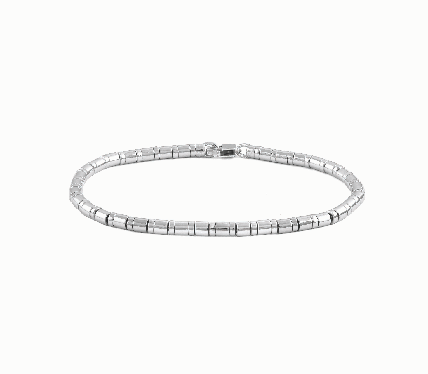 Pure Bamboo Silver Bracelet - Rhodium M