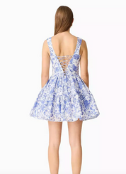 Elliatt Elin A-Line Mini Dress - Blue Size S/UK8