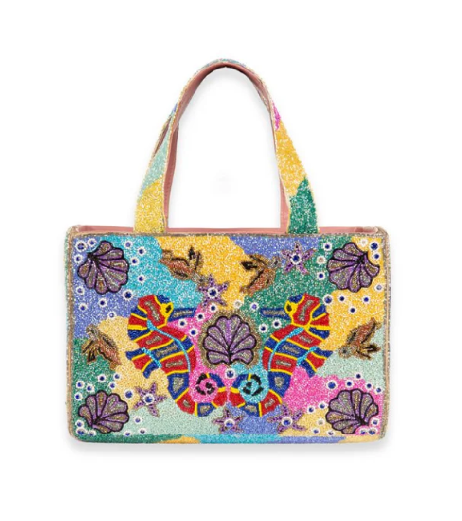 Oceanus Coral Reef Hand Beaded Bag