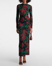 ALEXANDRA MIRO SELENE DRESS BLACK ROSE L