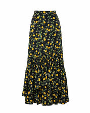 Midi Skirt With Flounce - Size S